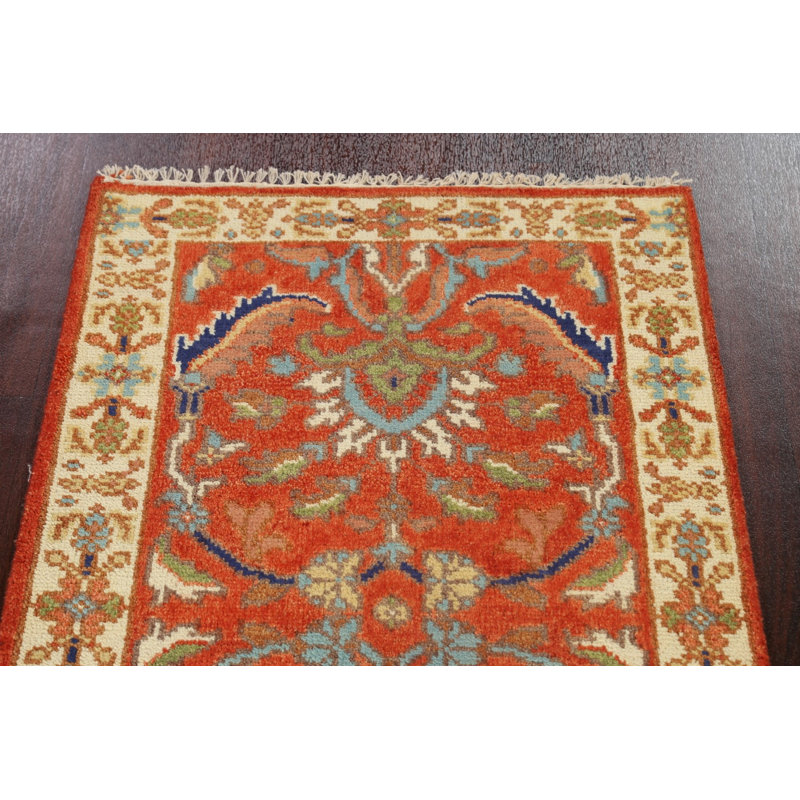 Tapis de couloir unique en laine noué à la main 2 pi 7 po x 7 pi 11 po nouvel âge Luxcien