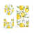 Blanc / jaune citron