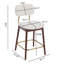 Ensemble de 2 tabourets de bar en bois avec sièges rembourrés en tissu-283500100