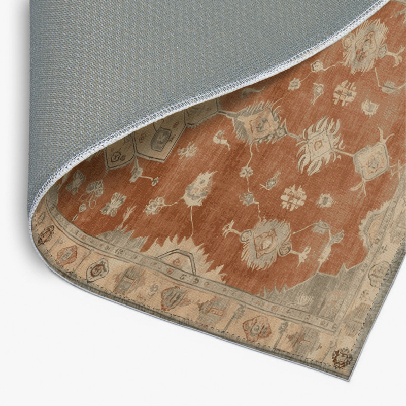 Tapis intérieur et extérieur brun Overdyed, Rectangulaire 2 pi x 3 pi