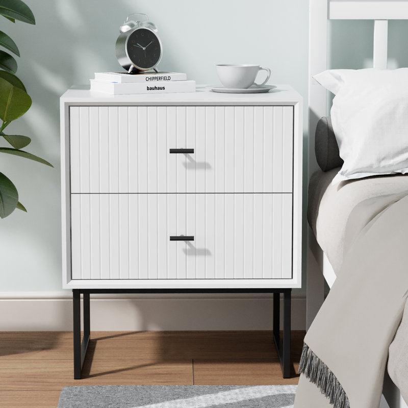 Bueso 2 - Drawer Nightstand, White