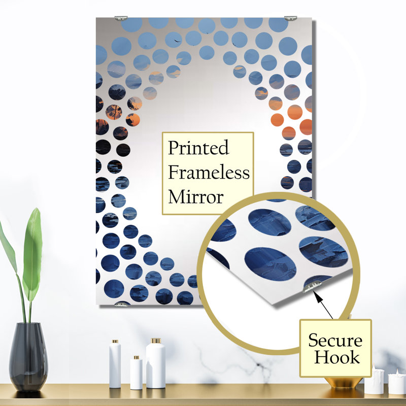Rikkita - Miroir mural Coastal Sunset MIR132981, 32 po x 24 po