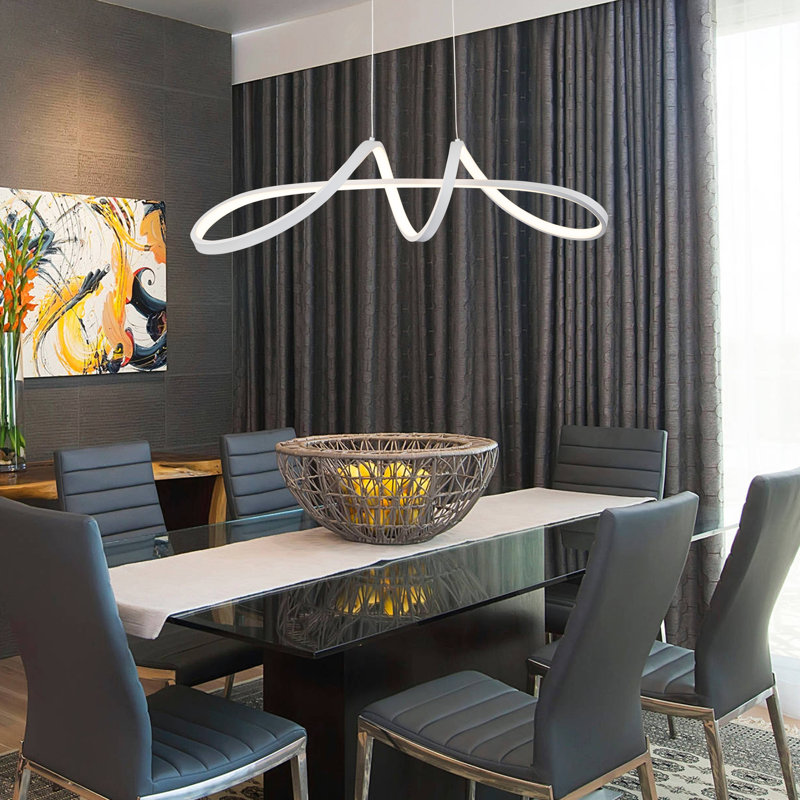 White Modern Dimmable Led Pendant Light