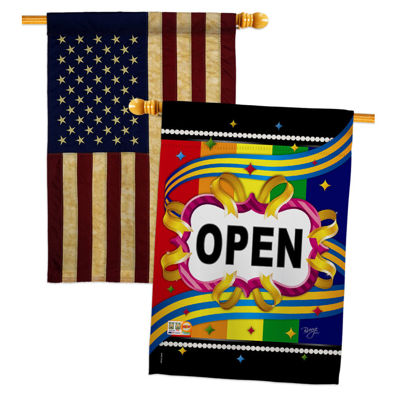 Double Sided 40'' H x 28'' W Polyester House Flag