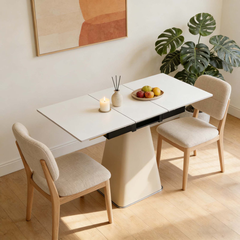Table de salle à manger escamotable rétractable
