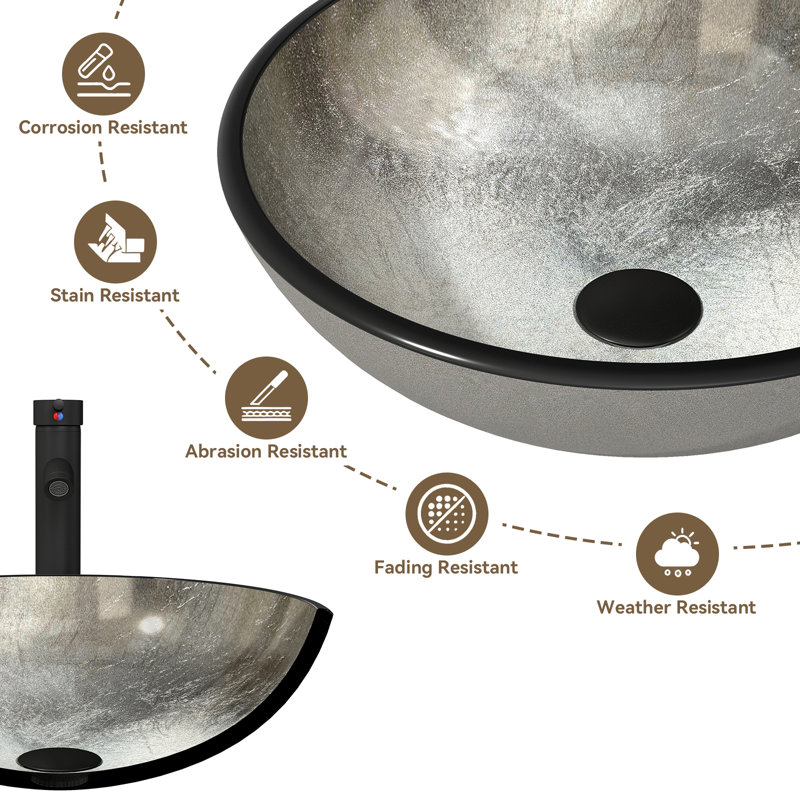 Meuble-lavabo avec lavabo bol 30 po Warde, 30", Black, Black