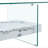 Rectangular Floating Double-Layer Coffee Table, White Glass Legs-814488151