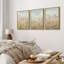 Pastel Wildflower Meadow sous doux ciel bleu - impression sur toile encadrée 3 pièces-121090470-121090473