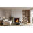 Beveled Cast Stone Fireplace Surround with Beveled Hearth-97735614-97745051