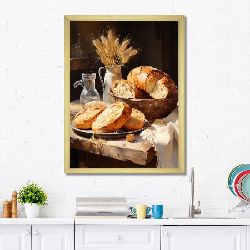 Tellson Food Pains A Rustic I, Encadrement doré, H 44 po x l 34 po x P 1,5 po