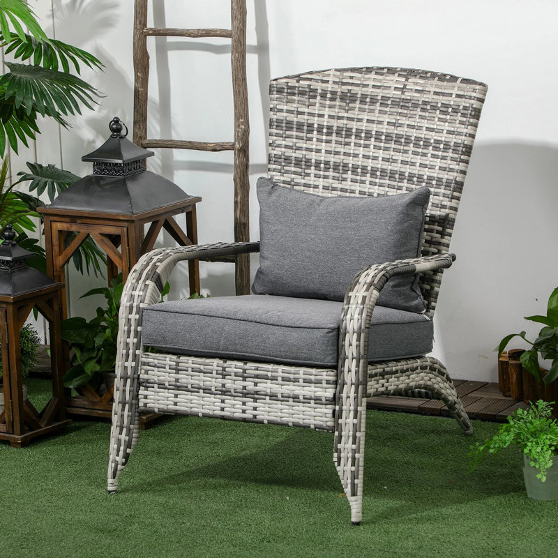 Chaise longue Kadarian Adirondack, Gris, Gris