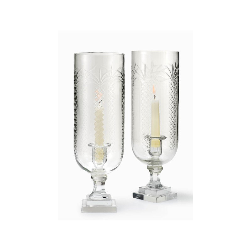 15.5'' H Glass Tabletop Hurricane