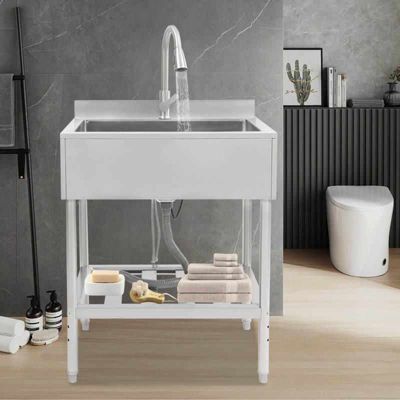 30.8"L  Sink Free Standing Single Bowl Kitchen Sink