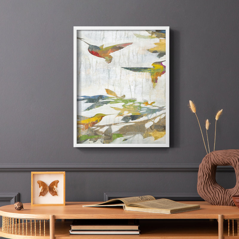 Reproduction encadrée Garden Party V2 - bois massif, Blanc, H 20 po x l 16 po