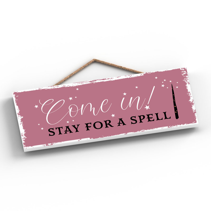 Witch Come In Wooden Plaque