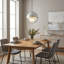 Mid-Century Modern Pendant Light, Adjustable Dual-Shade E26 Ceiling Lamp for Living Room, Dining Room