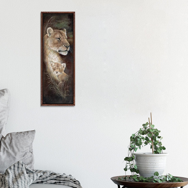 Proud Mother 1 Piece Panoramic Wall Art on Canvas, 30.48 cm H x 91.44 cm W, Classic Wood Floater Framed