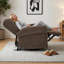 Fauteuil inclinable électrique zéro bras avec accoudoirs roulés et ports USB-A / C, tissu zéro dégagement-1462001207