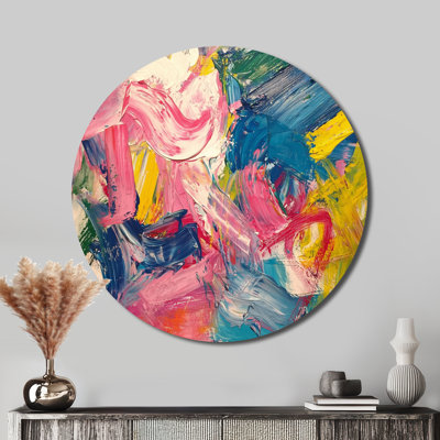 Peinture abstraite rose rouge, Fight Fight II