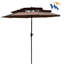 Parasol de patio extérieur à 9 niveaux avec manivelle 9Ft-1870663681