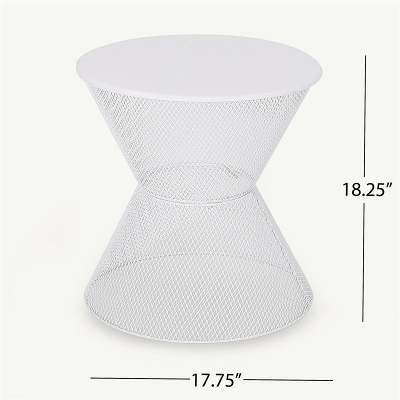 NEVADA SIDE TABLE, Matte White