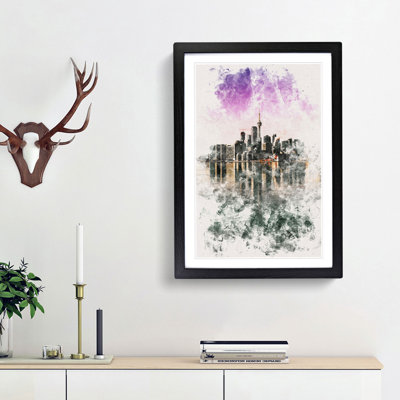 Skyline of Toronto in Canada - Picture Frame Graphic Art Print