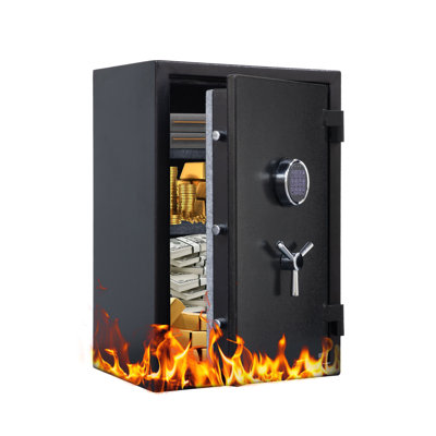 2.5 Cu. Ft. Fireproof Safe for Home Large Security Safe Box with Digital Keypad Lock for Documents, Cash and Pistols