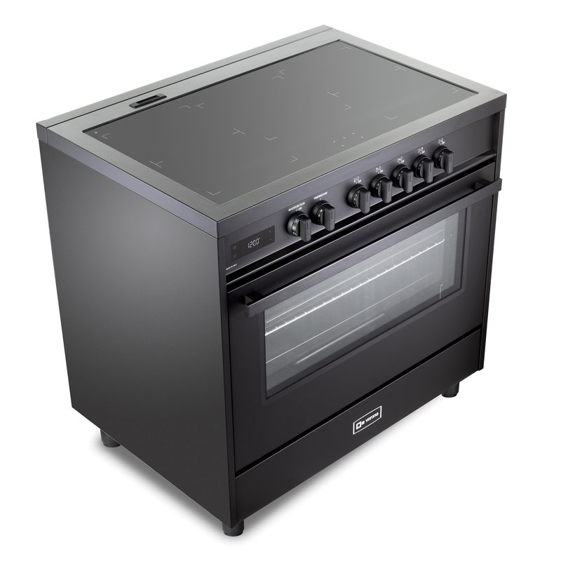 Verona Ult Midnight 36" 5 Burner Induction Range Full Black