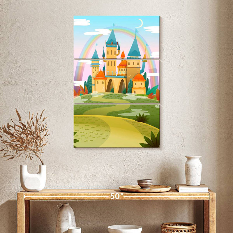 Caricature du château d'Ashelle, H 38 po x l 24 po