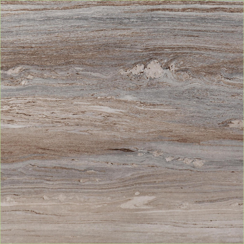 Bureau, bureau moderne en faux marbre avec base géométrique | Brun | Panneau de fibres à densité moyenne