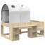  Bed with Tunnel with Shelf with Storage 4 pcs Engineered Wood Frame-1256418372-1256418374