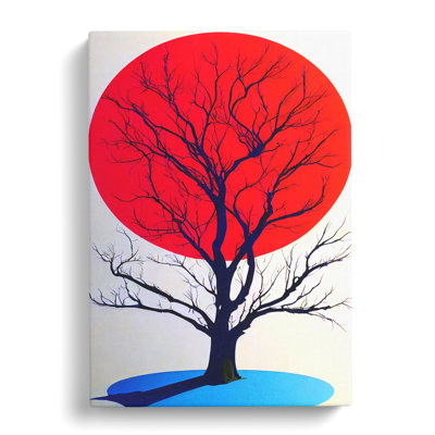 Apple Tree Retro - Wrapped Canvas Print