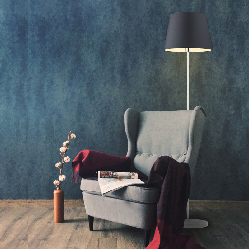 Artimus 162.5cm Traditional Floor Lamp, Graphite, Silver