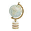 Globe terrestre bleu en céramique et métal 16 po x 8 po x 8 po Sanborn
