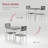 Industrial 3-Piece Dining Table Set for 2, Cushioned Chairs, Spiral Legs, Kitchen & Dining, Brown-1186193434-1186193429-1186193426