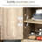 Farmhouse Sideboard Buffet Cabinet, Wooden Accent Cabinet, Kitchen Cabinet With Drawer And Adjustable Shelf, Oak