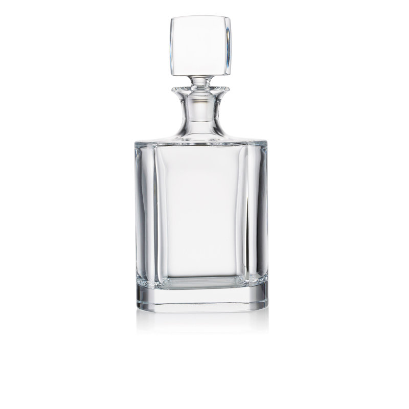 Rogaska Manhattan Brandy Whiskey Decanter, 10" H x 4" W x 4" D