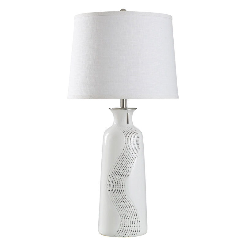 Ceramic Table Lamp, White