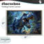Cadre flottant bleu de dinosaure aux tons bleus, design par Creative Studio-99349698-99349696