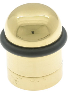 Solid Brass Floor Mount Stop, Polished Brass