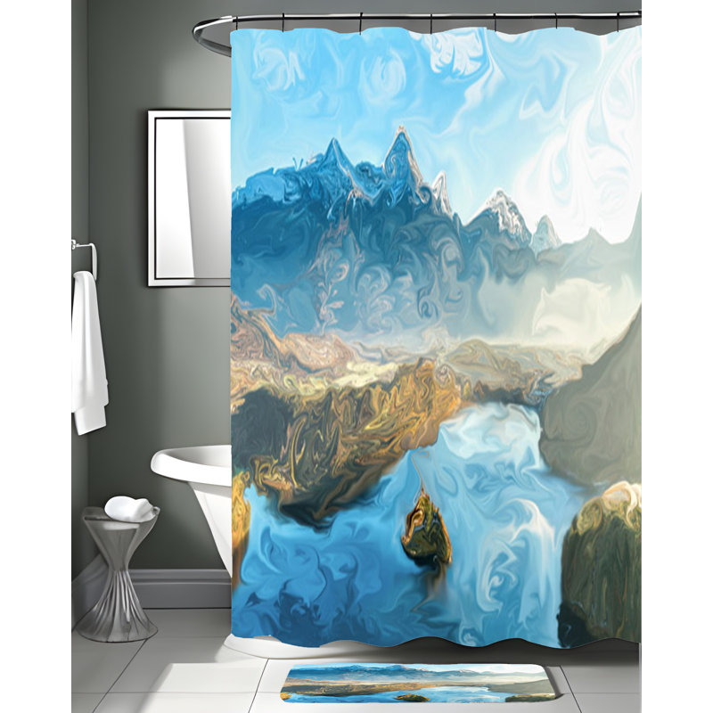Rideau de douche Ramires, H 72 po x l 70 po