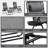 Zero Gravity Chair Set With Side Table, Folding Reclining Chair With Cupholders & Pillows, Pool Lounge Chair-1633035991