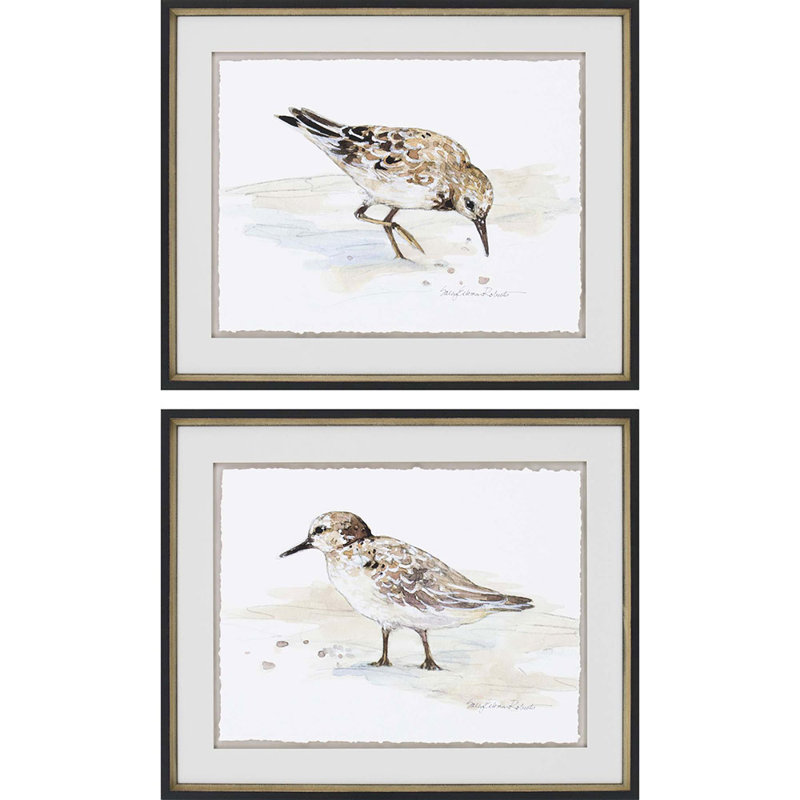 «Sandpiper», ensemble de 2 reproductions encadrées