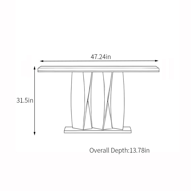 Console Creative Creative, Noir, H 31,5 po x l 47,24 po x P 13,78 po