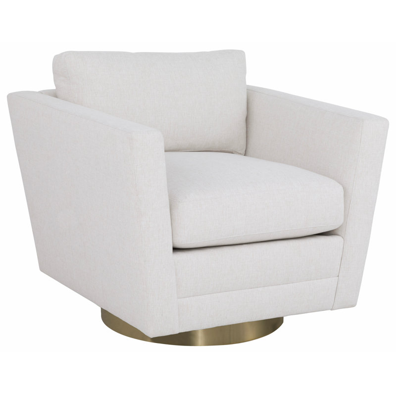 Chaise pivotante Daniels, 1111 - brun, Laiton brillant