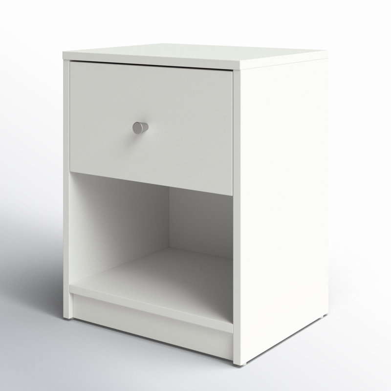 Clanton Small-Space 1 - Drawer Nightstand, White