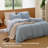  Bedsure Gingham Duvet Cover Set, 100% Washed Cotton Duvet Cover Queen, PureWoven with Reversible Yarn‑Dyed Design & Double‑Stitch Craft（Set of 3）-125055402-125055403