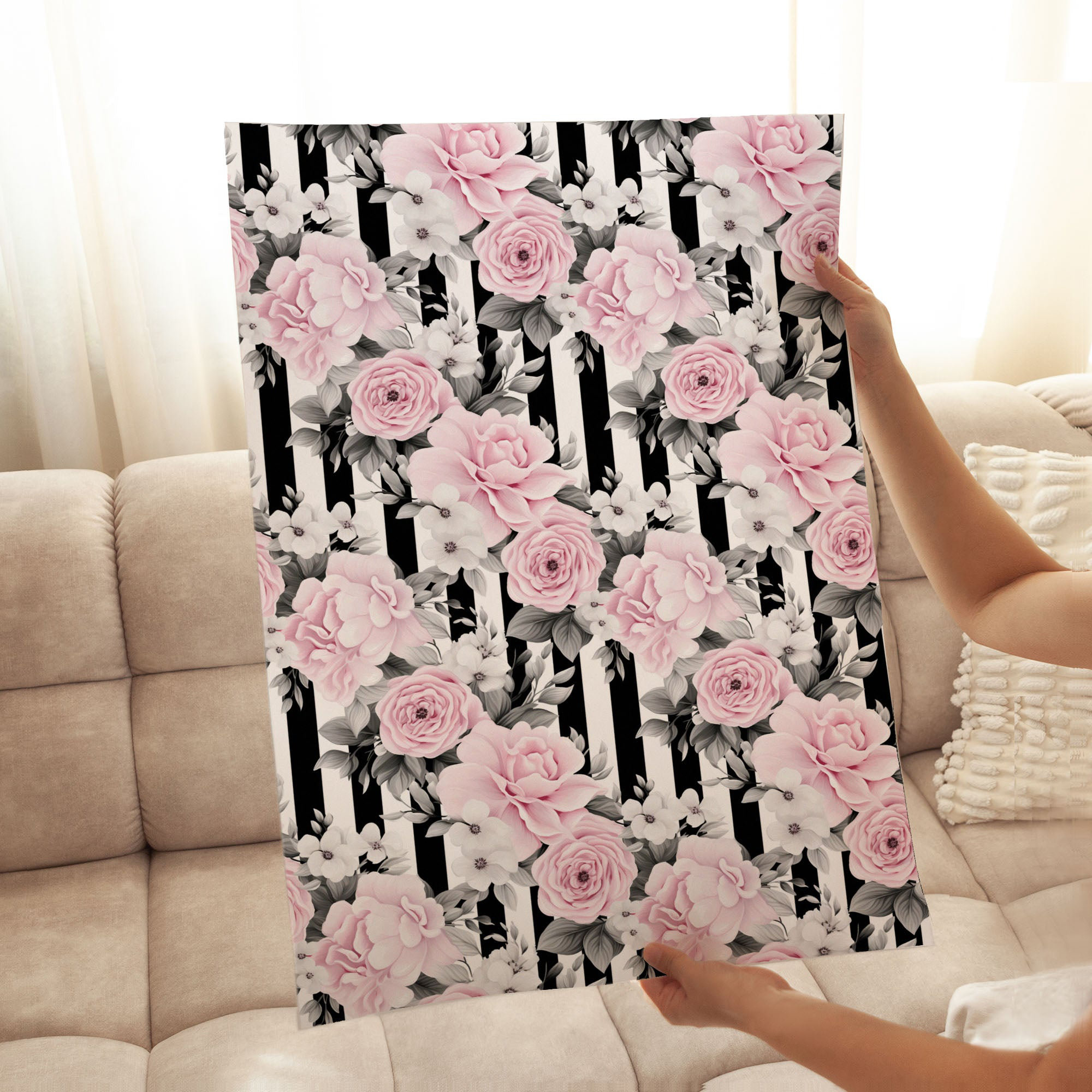 Winston Porter Floral Flower Pattern II Glam Unframed Art Print | Wayfair