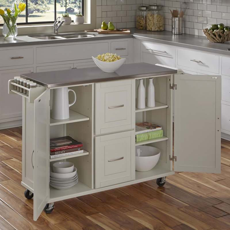 Aftonshire Kitchen Cart, Off-White