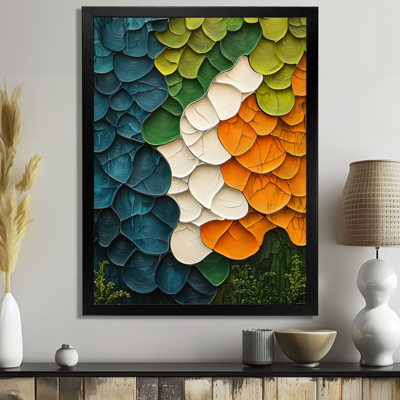 Orelie - Abstract Wall Art Prints, Black, 20" H x 12" W, Reproduction encadrée d'une seule photo